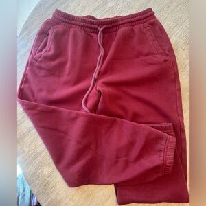 Fabletics Burgundy Fleece Pants